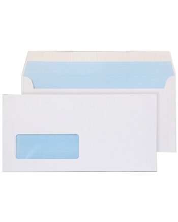 DL White Envelopes - Window, 110 x 220mm