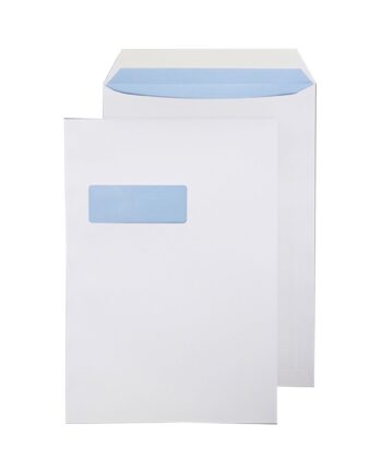 C4 White Envelopes - Window, 229 x 324mm