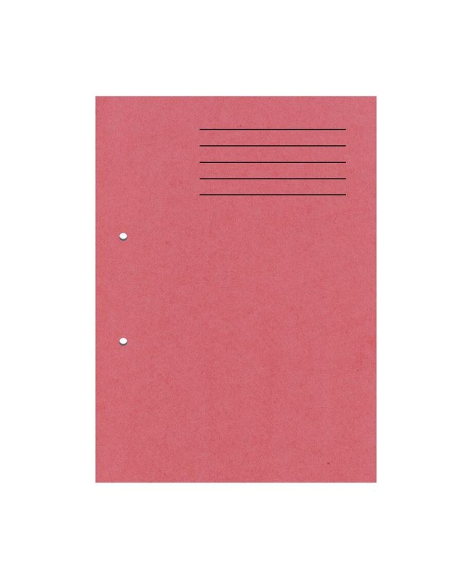 A4 Cut Flush Punched Folders - Red