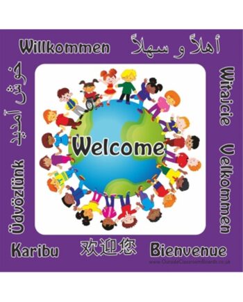 Welcome Sign Purple