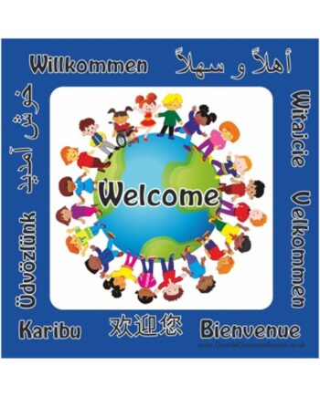 Welcome Sign Royal Blue