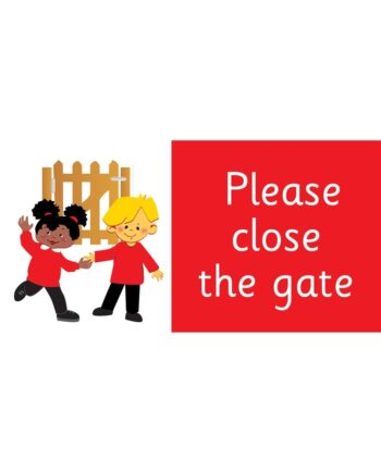 Please Close the Gate Sign Red
