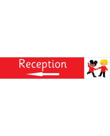 Reception Left Arrow Sign Red