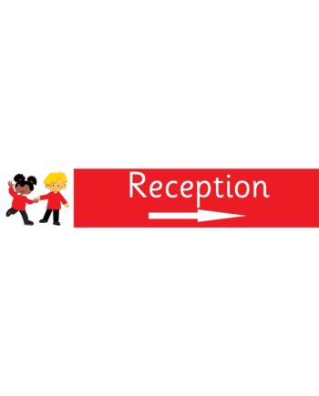 Reception Right Arrow Sign Red