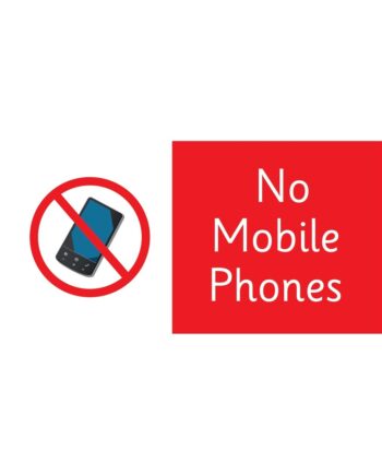 No Mobile Phones Sign Burgundy