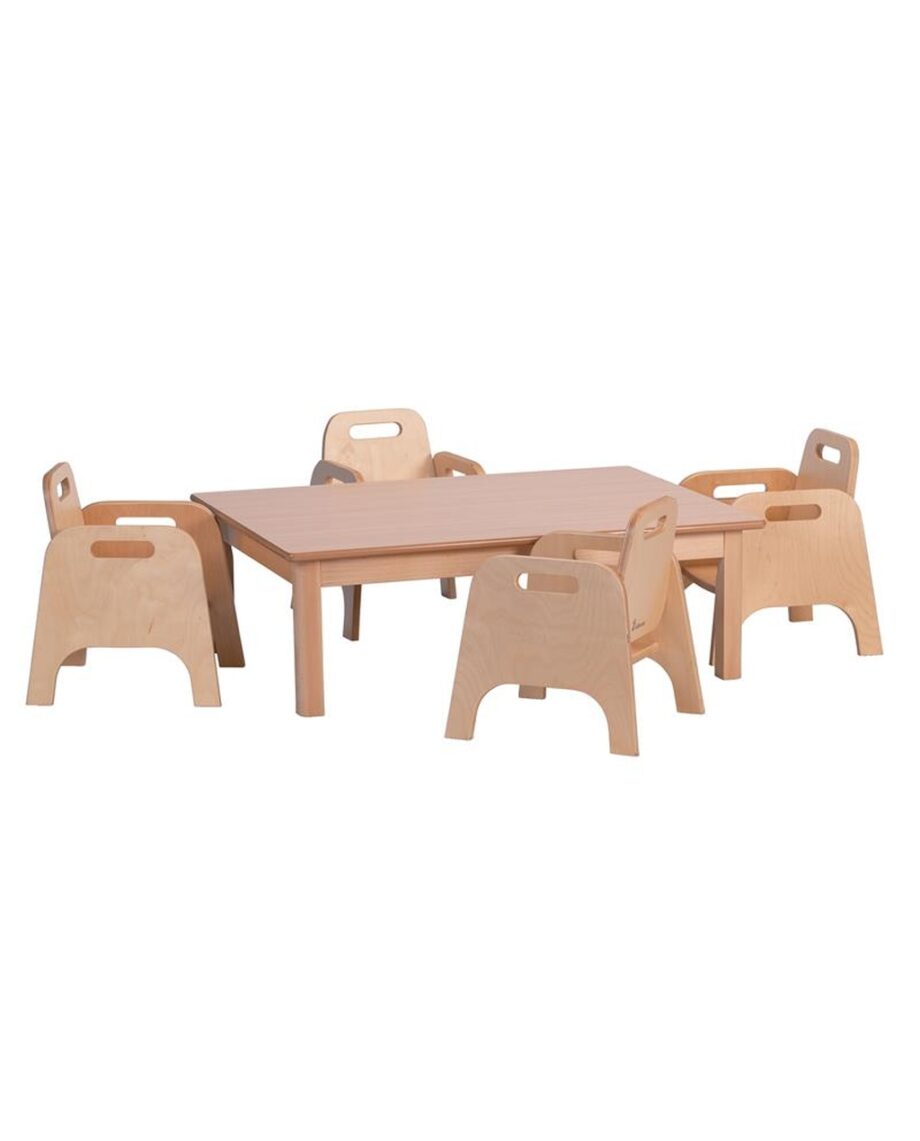 Rectangular Table And 4 Sturdy Chairs Set