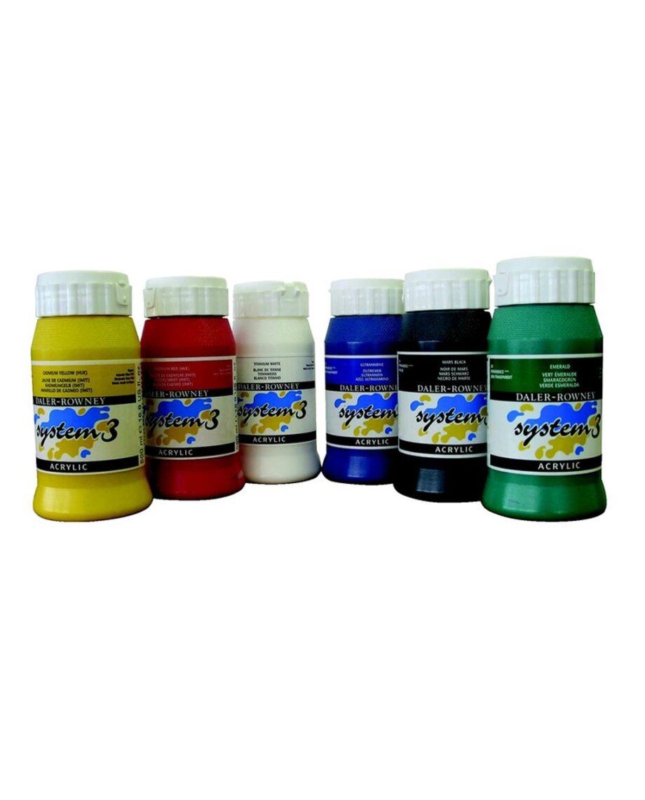 Daler-Rowney System 3 Acrylic Paint Pack 500ml