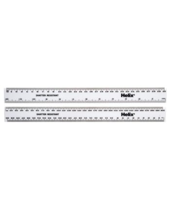 30cm/12inch White Plastic Metric/Imperial Rulers