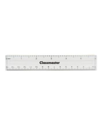 6 inch Clear Plastic Metric/Imperial Ruler