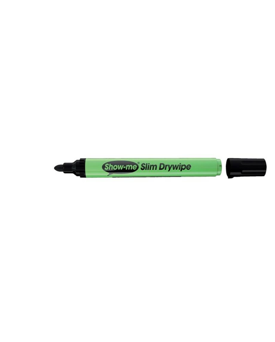 Show-me Drywipe Markers Fine Tip - Black