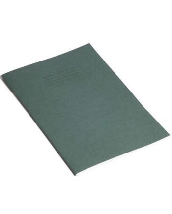 Exercise Book A4 (297 x 210mm) Dark Green Cover 8mm Ruled & Margin 80 Pages