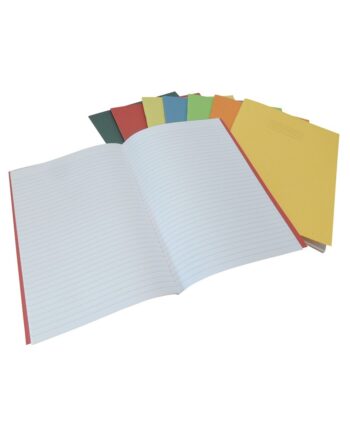 Exercise Book 9 x 7 (229 x 178mm) Red Cover 6mm Ruled & Margin 80 Pages