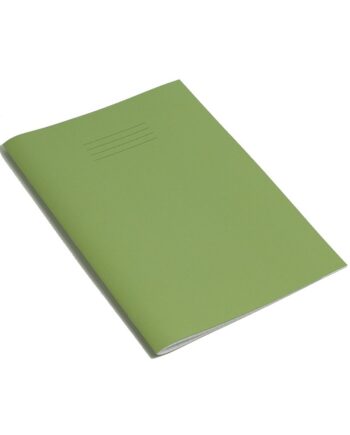 Exercise Book 8 x 6.5 (203 x 165mm) Light Green Cover 8mm Ruled & Margin 48 Pages