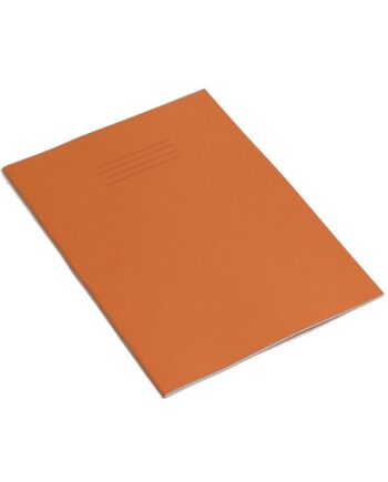 Exercise Book 8 x 6.5 (203 x 165mm) Orange Cover 8mm Ruled & Margin 48 Pages
