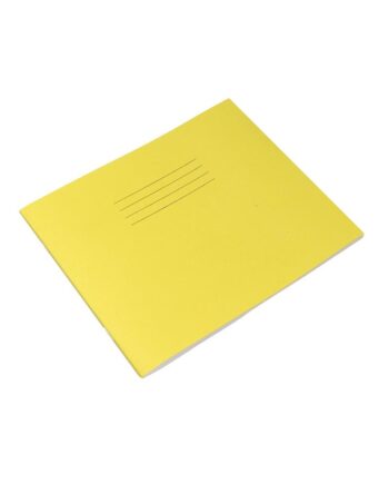 Exercise Book 8 x 6.5 (203 x 165mm) Yellow Cover Half Plain & Half 15mm Ruled 48 Pages