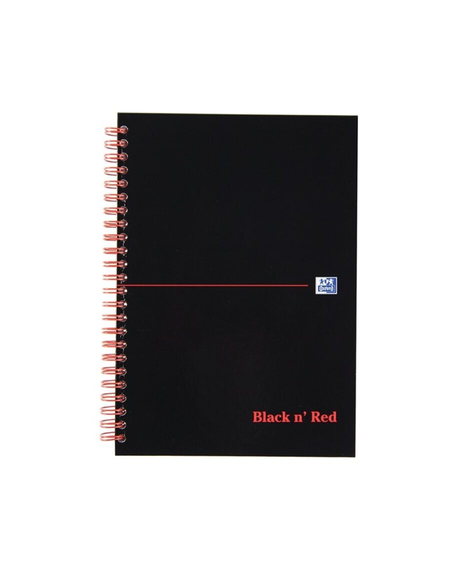 Black n’ Red Wirebound Notebook, A5