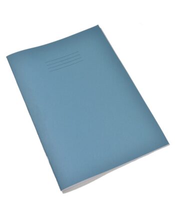 A4 Tinted Ex Books 8mm Ruled & Margin Green Paper, Light Blue Cover