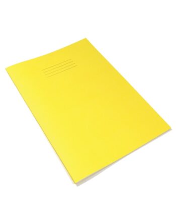 A4 Tinted Ex Books 8mm Ruled & Margin Cream Paper, Yellow Cover
