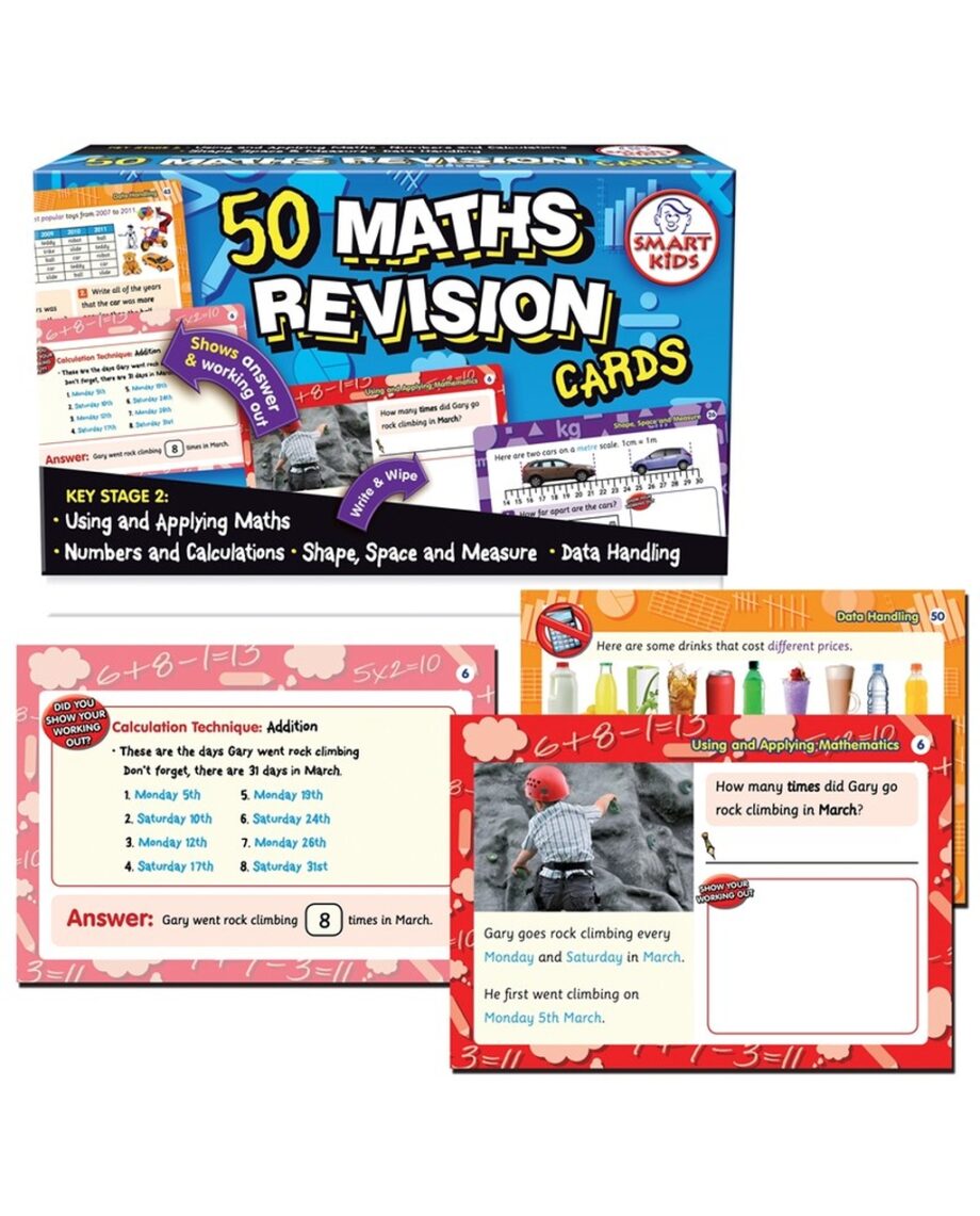 50 Maths Revision Cards