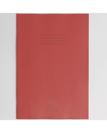 Exercise Book A4+ size (330 x 250mm) Red Cover Plain - No Ruling 40 Pages