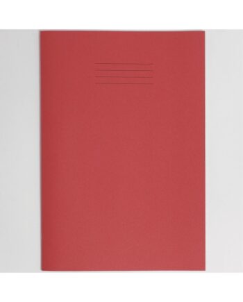 Exercise Book A4+ size (330 x 250mm) Red Cover 12mm Ruled 40 Pages