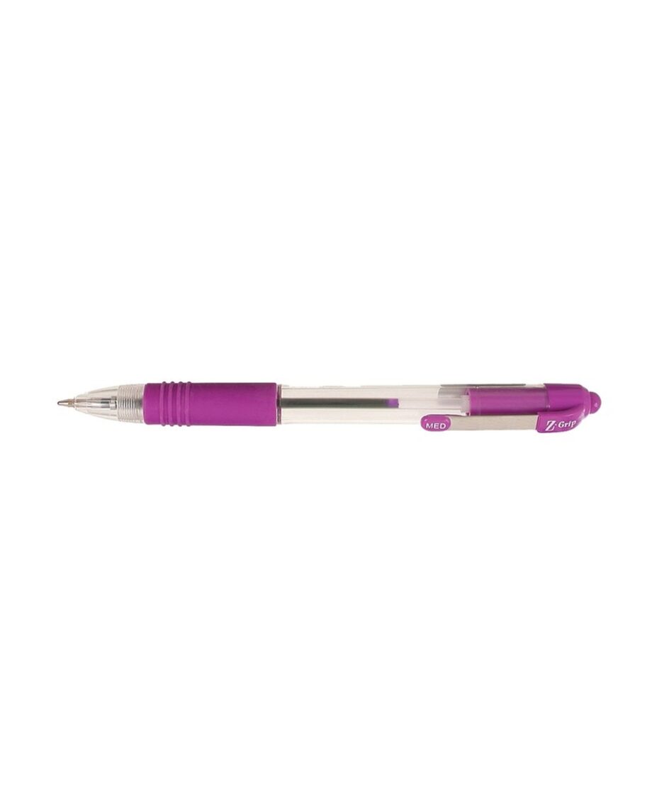Zebra Z Grip Ballpoint Pen Medium - Violet