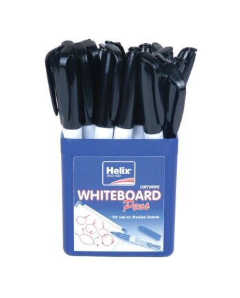 Helix Whiteboard Pens - Medium Tip, Black