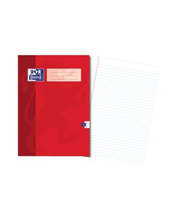 A4 Oxford Exercise Book - 48Pg 8mm Mar Red