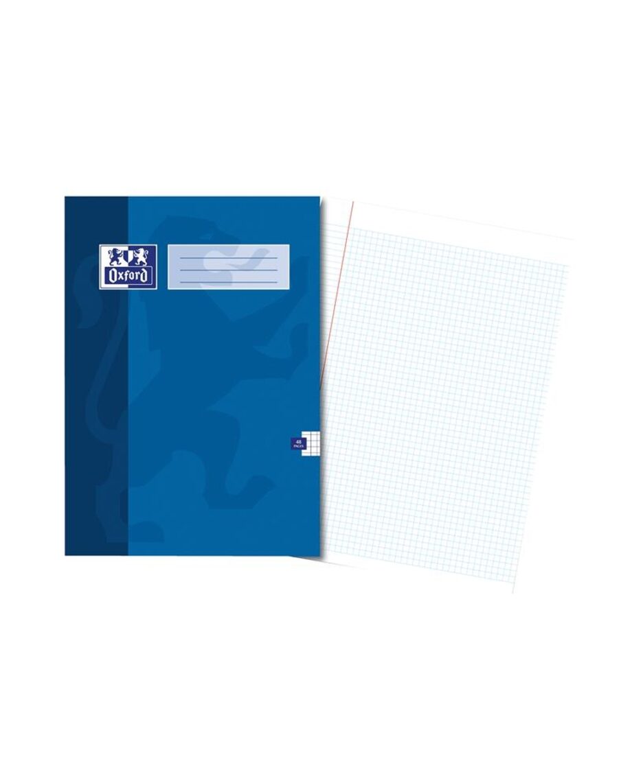 A4 Oxford Exercise Book - 48Pg 5mm Square Blue