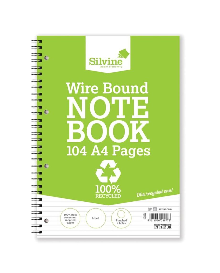A4 Wirebound Recycled Notebook