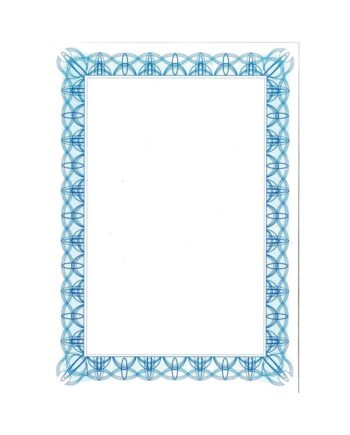 A4 Certificate Blue Design