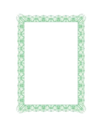 A4 Certificate Green Design