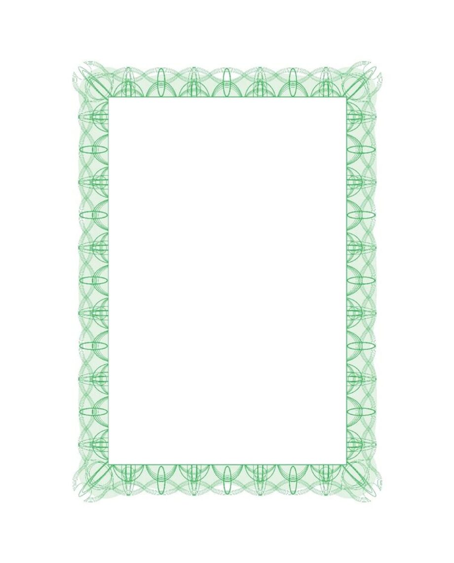 A4 Certificate Green Design