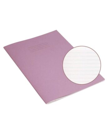 Exercise Book A4 (297 x 210mm) Purple Cover 4mm Blue Line & 15mm Red Line 40 Pages