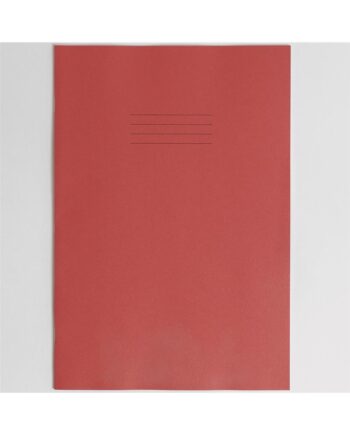 Exercise Book A4+ (330 x 250mm) Red Cover Plain - No Ruling 80 Pages