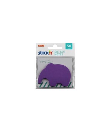 Elephant Shaped Sticky Notes Purple 50 Sheets     Per Pad