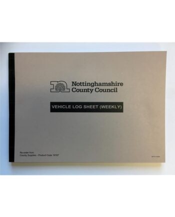 Weekly Vehicle Log Book for Nottinghamshire Vehicles