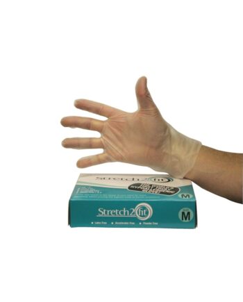 Stretch to Fit Gloves - Clear, Large