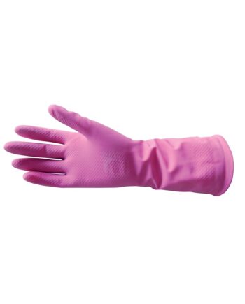 Medium Weight Latex Household Gloves Pink Medium