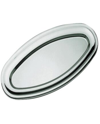Dish Flat Oval S/Steel 30Cm