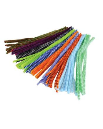 Stripy Chenille Pipe Cleaners 6mm x 300mm