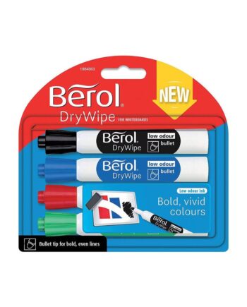 Berol Drywipe Marker Bullet Tip - Assorted Colours