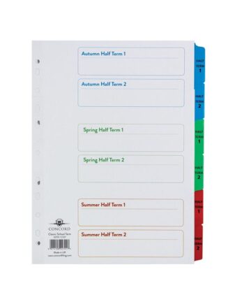 A4 6 Part Term Time Dividers